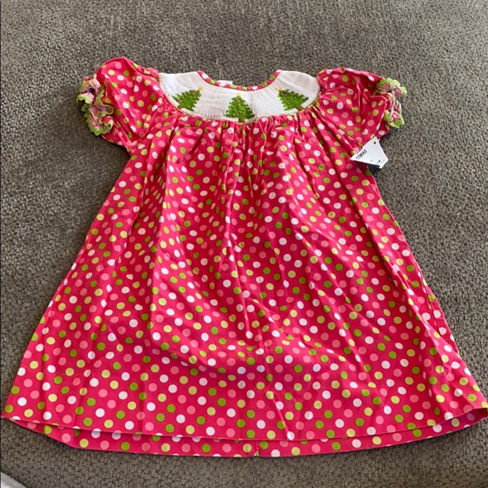 Smocked Christmas Tree Dress